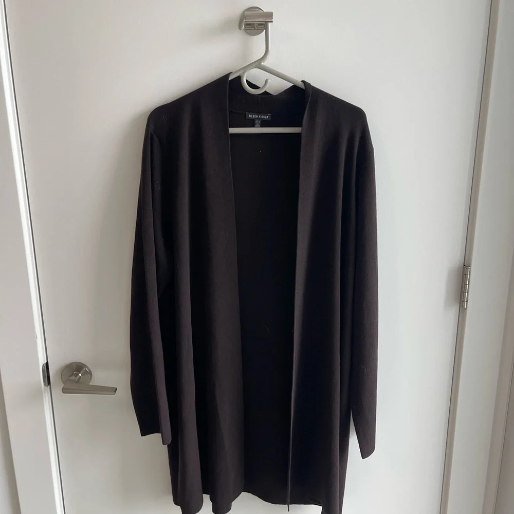 Eileen Fisher Brown/Purple Cardigan